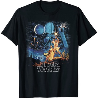 เสื้อยืดโอเวอร์ไซส์เสื้อยืด พิมพ์ลายกราฟฟิค Star Wars A New Hope Faded สไตล์วินเทจS-3XL