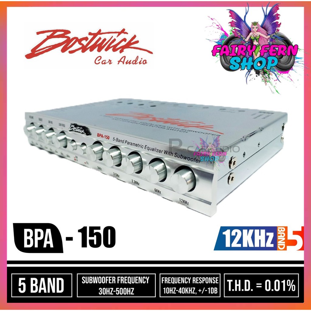 bostwick-ปรีแอมป์-5-แบนด์-bpa-150-ปรีแอมป์เสียงดี-เสียงดีๆ-เบสแรงๆ-แยกซับอิสระ-ปรีปรับเสียง-ปรีแอมป์ติดรถยนต์-ปรีแอมป์