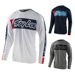 【COD】ในสต็อก Moto เสื้อเชิ้ต จักรยานเสือภูเขา ขี่ เครื่องแต่งกาย แขนยาว Troy Lee ชุดแข่งรถจักรยานยนต์