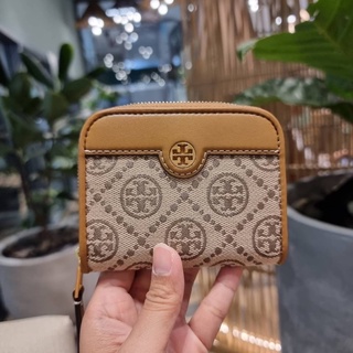 TORY BURCH T MONOGRAM ZIP COIN CASE