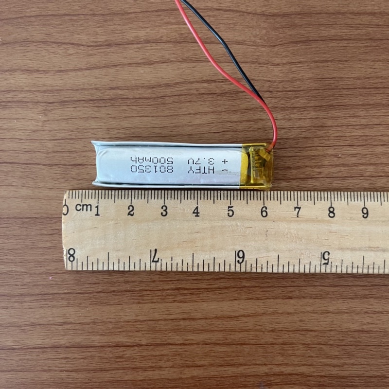แบตเตอรี่ลิเทียม3-7v500mah-801350ก้อนเล็กหนา
