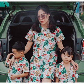 เสื้อครอบครัว เสื้อคู่แม่ลูก ตัดตามไซส