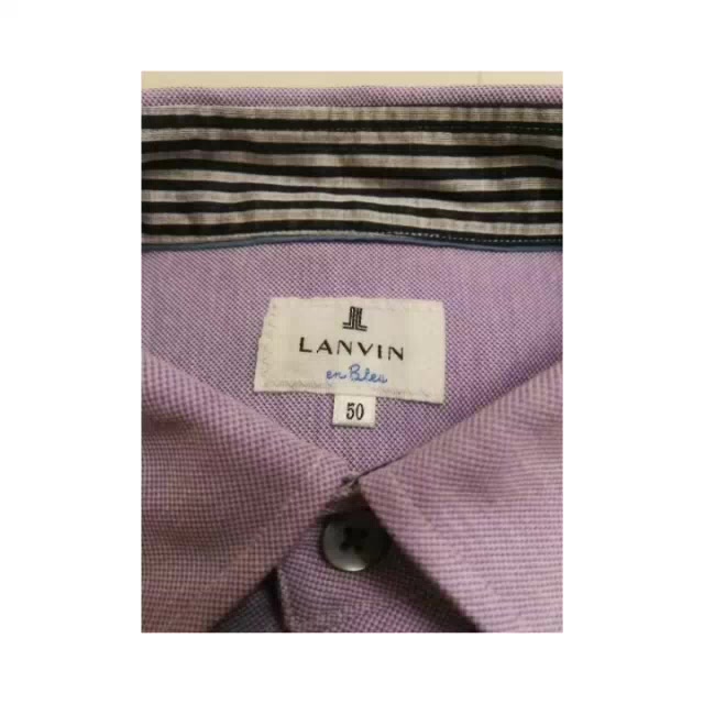 lanvin-brand-2nd-hand-เสื้อเชิ้ตแขนสั้น-64-cotton-36-polyester-size-50-made-in-china-แท้มือสองกระสอบนำเข้า