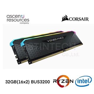 RAM (แรม) DDR4 BUS3200 Corsair Vengeance RGB RS Black 32GB (16GBx2) ของใหม่