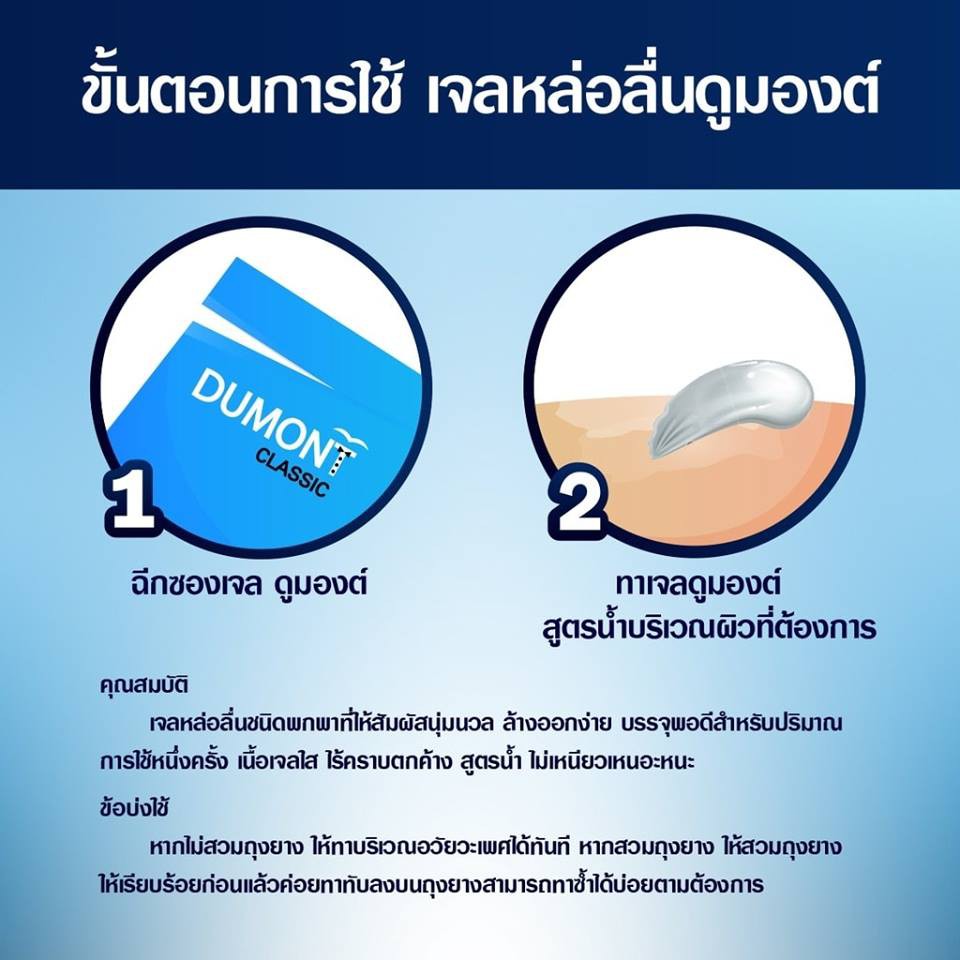 แบ่งขาย-3ซอง-เจลหล่อลื่นดูมองต์-คลาสสิก-dumont-classic-gel