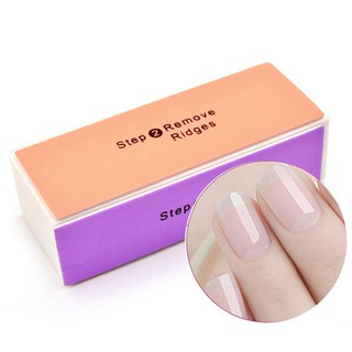 Born PRETTY Nail Buffers Curve Straight Sanding Sponge Files Grinding Polishing black Nail File Nail Art Tool Kit ตะไบขัดเล็บ 4 ขั้นตอน 1 ชิ้น