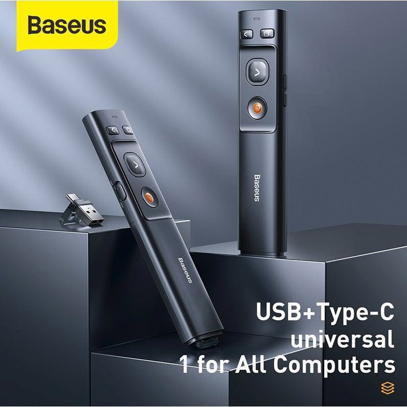 baseus-รีโมทพรีเซนไร้สาย-type-c-usb-wireless-remote-control-presentation-laser-pointer-ppt-u1