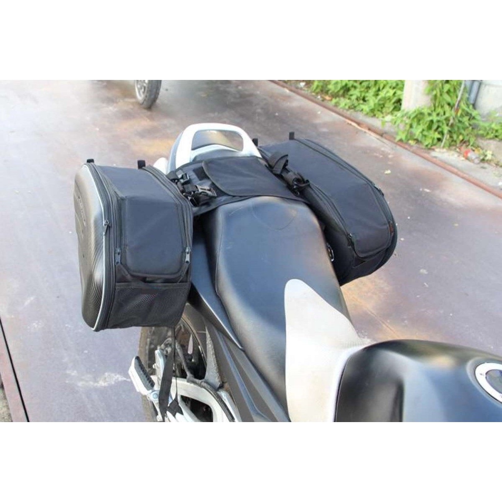 กระเป๋าอานรถมอเตอร์ไซค์-ความจุ-36l-58l-motorcycle-waterproof-saddle-bags-ความจุใหญ่ใส่ของได้เยอะ-ขยายได้-ดีไซน์สวยคม
