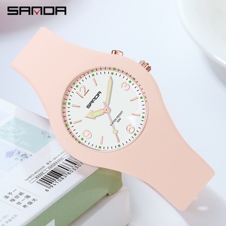 Sanda นาฬิกาข้อมือควอทซ์ แบบบางพิเศษ กันน้ํา สไตล์สปอร์ต แฟชั่นเรียบง่าย สําหรับผู้หญิง