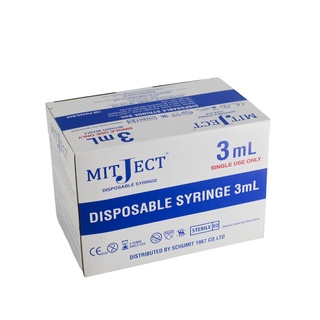 ภาพหน้าปกสินค้าMITJECT กระบอกฉีดยา 3 มล (Disposable Syringe 3 mL) (100 ชิ้น/กล่อง) ที่เกี่ยวข้อง