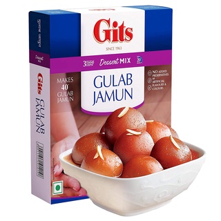 Gits Instant Gulab Jamun Dessert Mix,200 Gm ขนมนี้ทำจากแป้งผสมนม ปั้นกลมๆ ทอดในเนยกีทำได้มากกว่า 20 ลูก  200กรัม