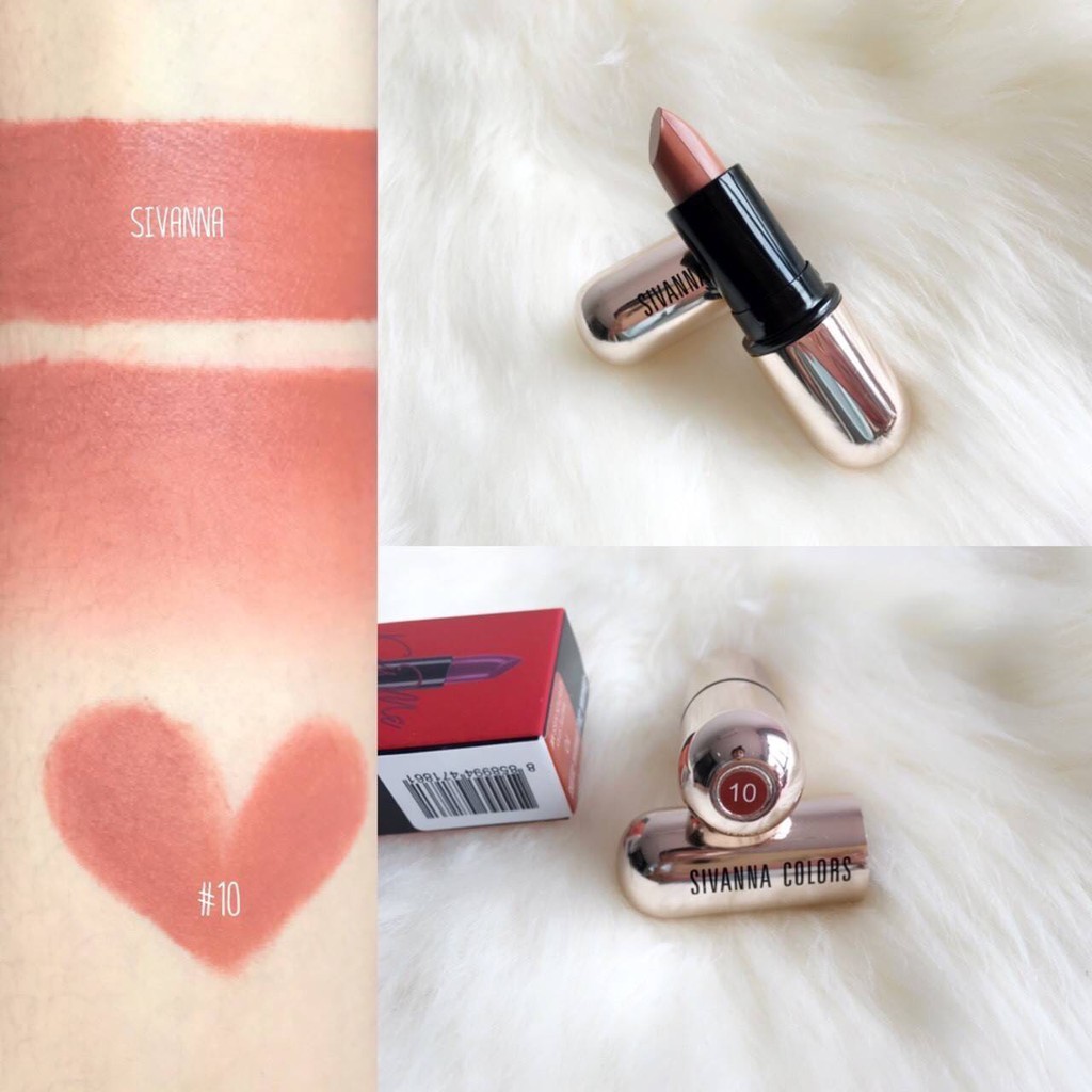 ลิป-sivanna-hf688-เบอร์-10-ของแท้-โปรลด-4-ท่านแรก-premium-matte-lipstick-lipstick