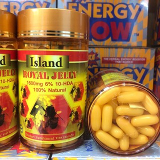 นมผึ้ง Island Royal Jelly  6% 1600 MG 100 เม็ด