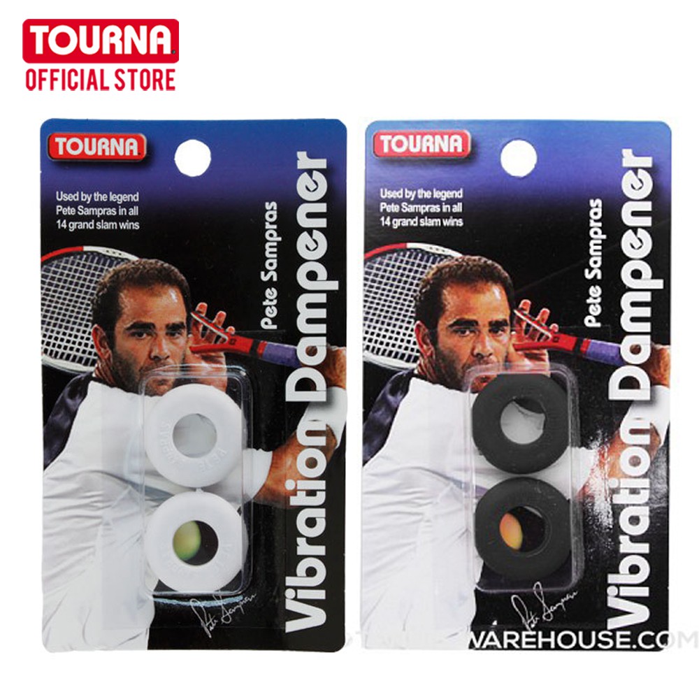 ภาพหน้าปกสินค้า2 Packs of TOURNA SAMPRAS- Vibration Dampener-Black and White กันสะเทือน เทนนิส