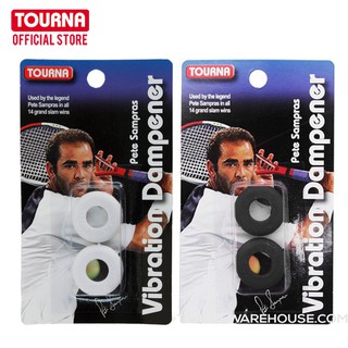 สินค้า 2 Packs of TOURNA SAMPRAS- Vibration Dampener-Black and White กันสะเทือน เทนนิส