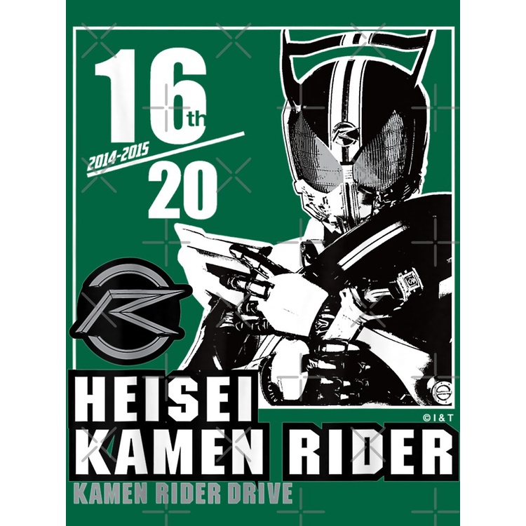 เสื้อยืดผ้าฝ้ายพิมพ์ลายขายดีkamen-rider-drive-heisei-rider-anniversary-essential-t-shirt-เสื้อยืดพิมลาย-เสื้อยืดผู้หญิง