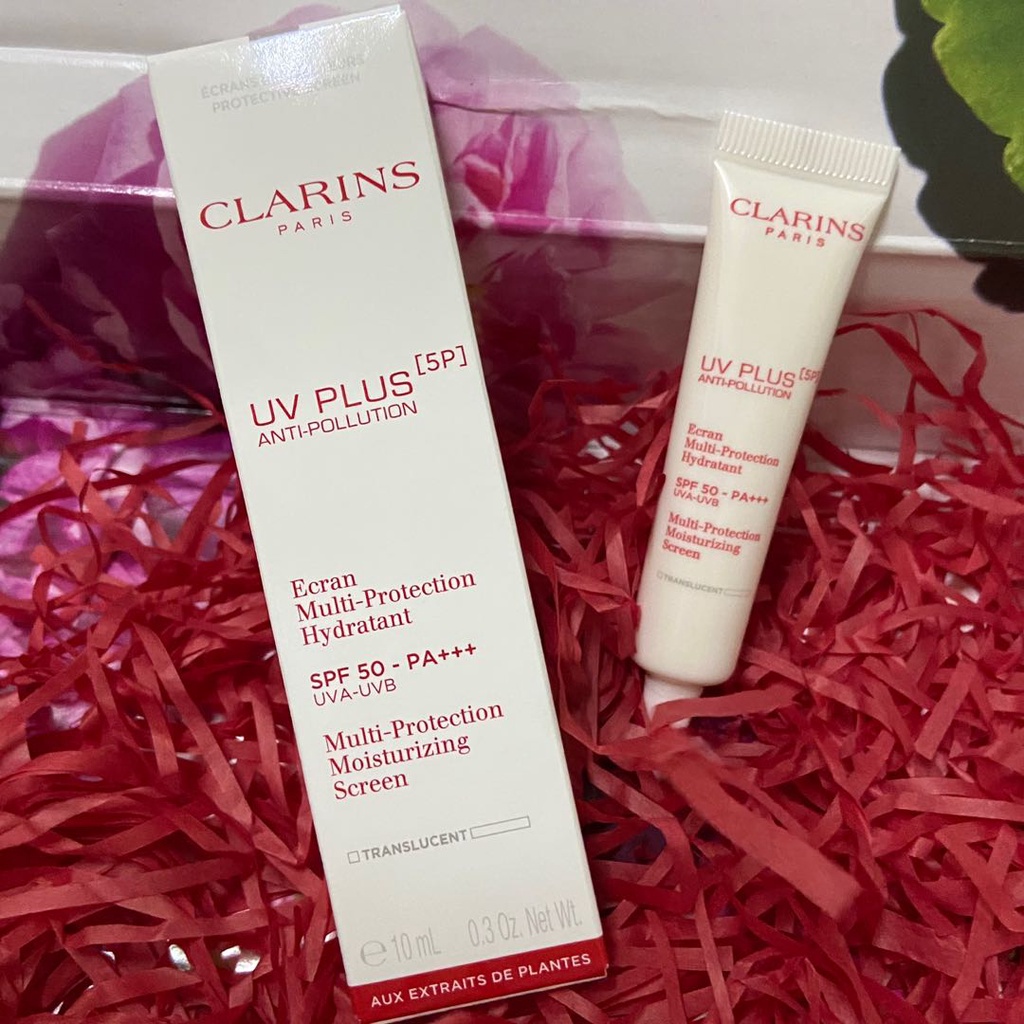 clarins-uv-plus-anti-pollution-spf50-pa-multi-protection-moisturizing-screen-10ml-translucent-ครีมกันแดดอันดับหนึ่ง