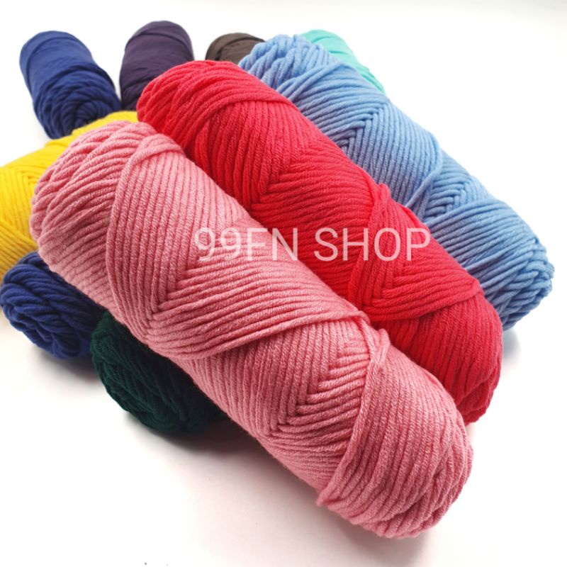 ไหมพรม-8ply-ไหมพรมคอตตอน-cotton-ขนาด100กรัม-ชุดที่2