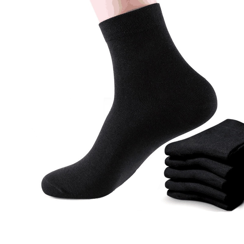 ภาพหน้าปกสินค้าKAFU D200ถุงเท้าสีทึบผู้ชาย ถุงเท้าสีขา
