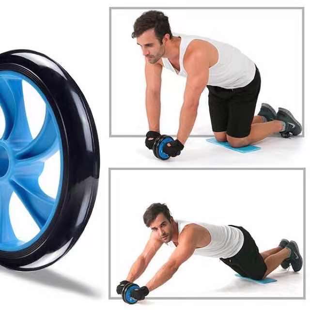 pro-workout-pro-workout-ลูกกลิ้ง-บริหารหน้าท้อง-16-cm-ลูกกลิ้งฟิตเนส-ab-wheel-ล้อออกกำลังกาย-แบบล้อคู่-ฟรีแผ่นรองเข่า-st