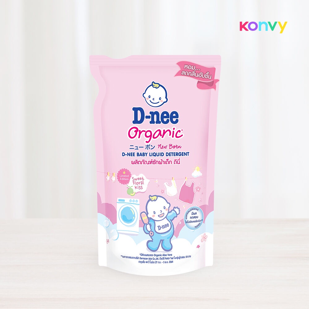 มุมมองเพิ่มเติมของสินค้า D-nee Baby Liquid Detergent Sweet Floral  600ml.