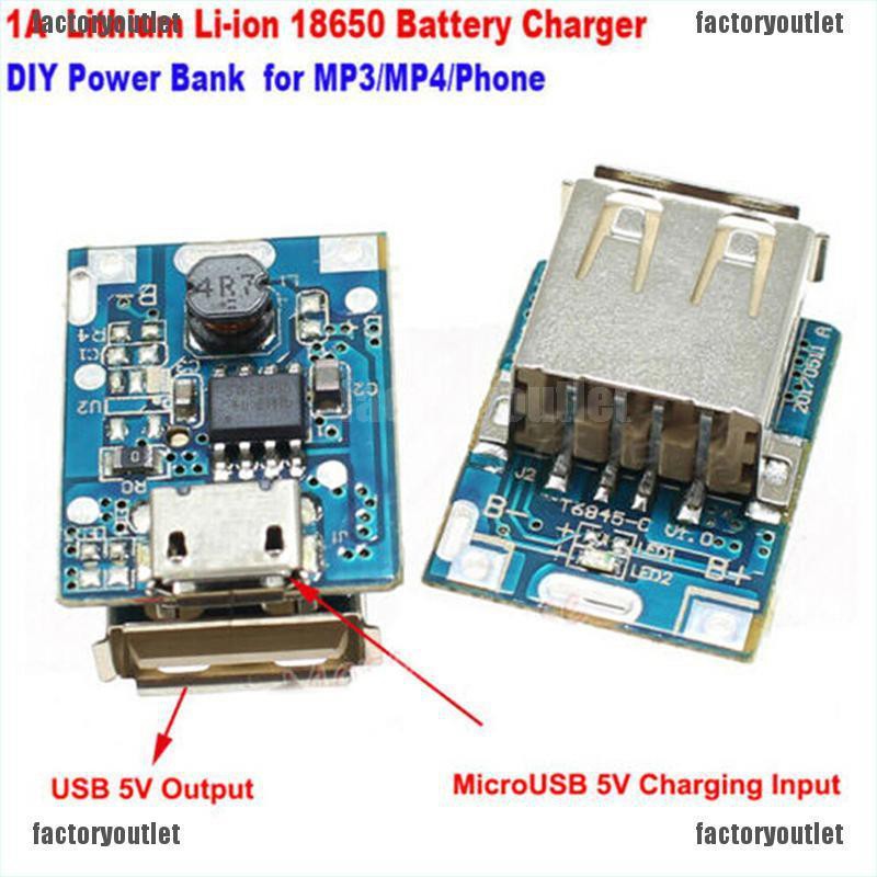ภาพหน้าปกสินค้าบอร์ดโมดูลชาร์จแบตเตอรี่ Micro USB 5V Li-ion 18650 DIY 2 ชิ้น จากร้าน factoryoutlet.th บน Shopee