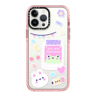 Casetify You are Awesome by BeckyCas 13 Pro Max  Impact Case  Color: Clear- Pink [13PMสินค้าพร้อมส่ง]