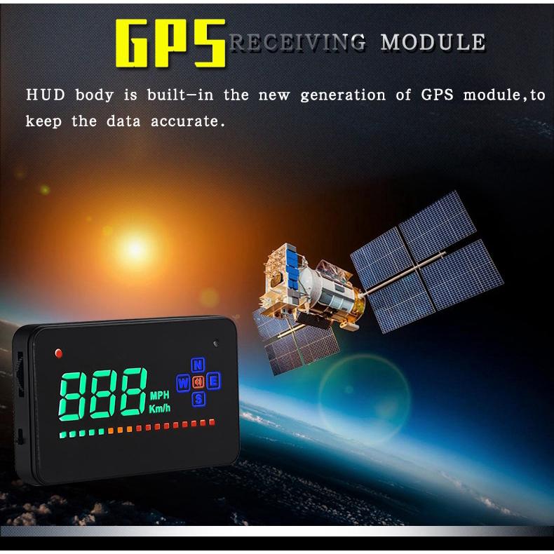 A2 HUD 3.5 inch Car Display Speed Projector GPS Digital Car Speedometer