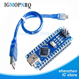 ตัวควบคุม Nano 3.0 Nano V3.0 ATMEGA328P ATMEGA328 CH340 และสายเคเบิล USB 1 ชิ้น