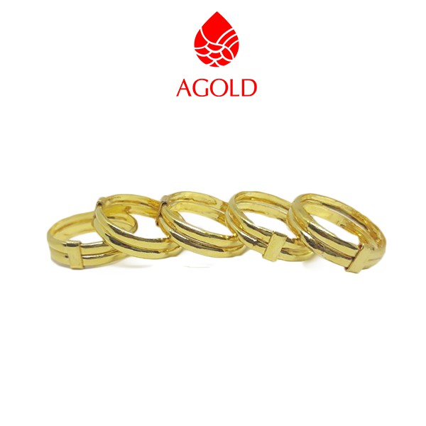 agold-แหวนทองคู่-ลายเกลี้ยง-น้ำหนักครึ่งสลึง-1-89-กรัม-ทองคำแท้-96-5