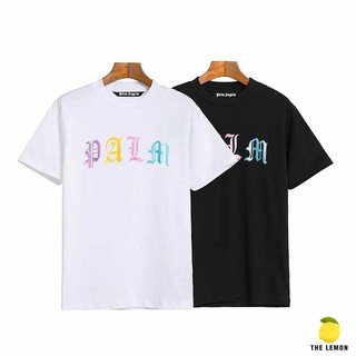 เสื้อยืดโอเวอร์ไซส์ เสื้อยืดโอเวอร์ไซส์ ราคาเสื้อยืด Palm angels ตัวอักษรสีบนหน้าอก [Limited Edition]S-3XL