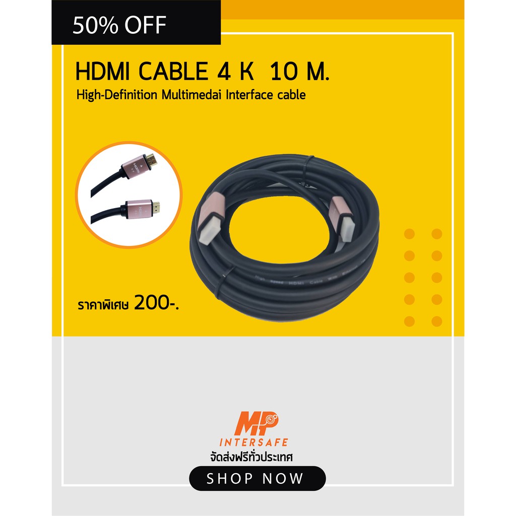 HDMI Cable 4K30Hz ความละเอียด HDMI สูงถึง 4K 30Hz Shopee Thailand