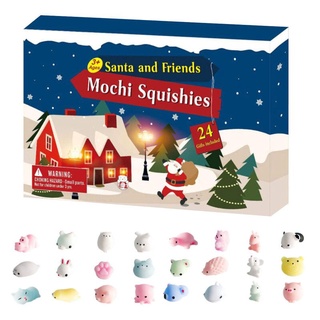 สินค้า Christmas Advent Calendar Monchi Squishies Toys Kids Gift 24 Days Countdown Christmas gift