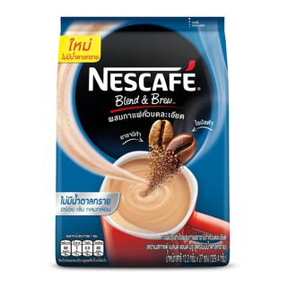 (27 ซอง) NESCAFÉ BLEND and BREW No Sugar เนสกาแฟ เบลนด์แอนด์บรู สูตรไม่มีน้ำตาลทราย 329 กรัม