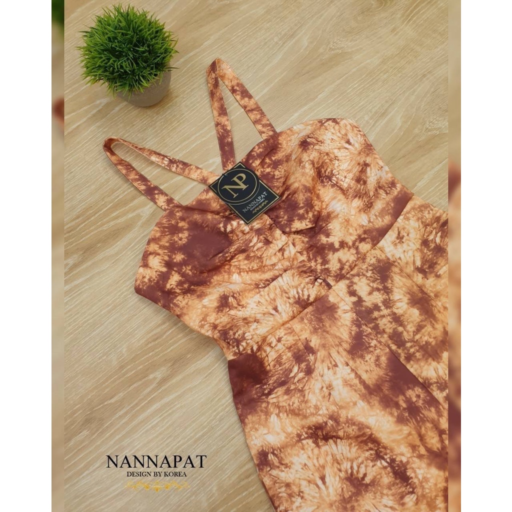 sale-nannapat-np43-จั๊มสูทสายเดี่ยวขาวงานพิมพ์ลายหินอ่อนทั้งชุด-สีสวยขับผิวมากค่ะ-ใส่เเล้วดูดีสุดๆเลยนะคะสาวๆ