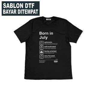 เสื้อยืด พิมพ์ลาย BORN IN JULY