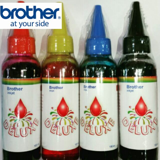 โค้ตลด-100-deluxe-ink-หมึกพิมพ์-สำหรับ-brother-100-ml-4-ขวด