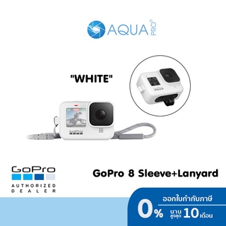 GoPro 8 Sleeve + Lanyard White สีขาว (เคส + สายคล้อง GoPro Hero 8 Black) เคสซิลิโคนกันกระแทก ของโกโปรแท้
