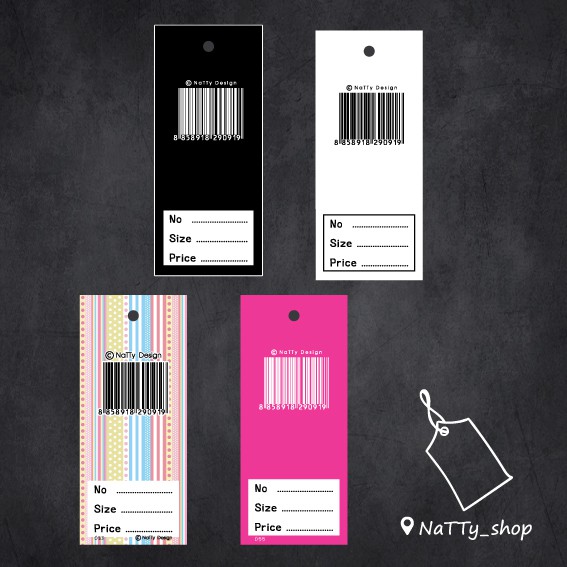 ภาพหน้าปกสินค้าบาร์โค้ด Barcode ป้ายห้อยเสื้อ ติดราคา size จากร้าน natty.88 บน Shopee