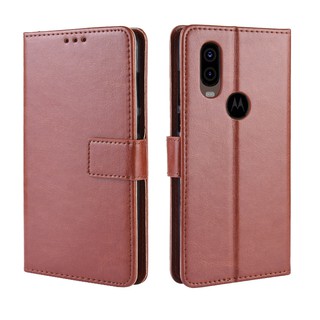 เคสสำ MOTO One Vision moto one vision MOTO OneVision  Case Leather เคสฝาพับ มือถือแล