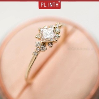 PLINTH 947 แหวนเงินแท้ 925 แต่งเพชร สำหรับงานหมั้น