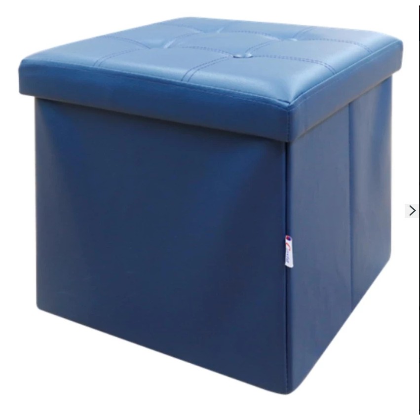 กล่องเอนกประสงค์-นั่งได้-พับได้-box-ottoman-blue