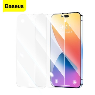 Baseus ใหม่ ฟิล์มกระจกนิรภัยกันรอยหน้าจอ 0.3 มม. สําหรับ iPhone 14 Pro Max 2022 2 ชิ้น