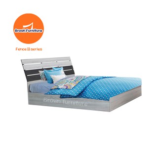 เตียงนอน เตียงนอนไม้ 3.5/5และ6ฟุต [สินค้าพร้อมส่ง] Brownfurniture