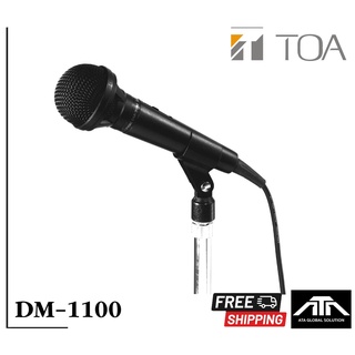 ไมโครโฟน TOA DM-1100 ไมโครโฟนแบบมีสวิตซ์มาพร้อมสาย สินค้าจาก โตอะ เสียงดี พร้อมใช้งาน