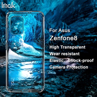 ของแท้ Imak เคส ASUS Zenfone 8 ZS590KS ใส นิ่ม TPU เคสด้านหลัง ใส ซิลิโคน กันกระแทก เคส