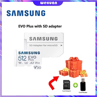 ภาพหน้าปกสินค้าอะแดปเตอร์ SD Samsung Evo Plus 512GB 256GB 128GB 64GB 32GB 16GB Micro SD Class 10 UHS-I U3 V30 A2 ซึ่งคุณอาจชอบสินค้านี้