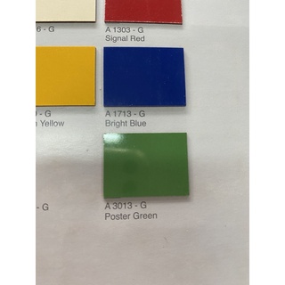 แผ่นโฟเมก้า ใช้ติดผนัง โต๊ะ เฟอร์นิเจอร์ สีเขียวเงา 3013 G ขนาด 80ซมx120ซม หนา 0.7 มม