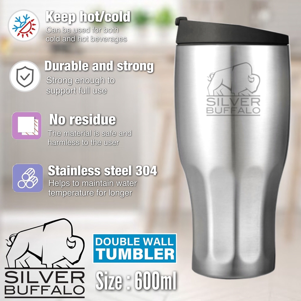 แก้วน้ำสแตนเลสเก็บความร้อนและความเย็น-silver-buffalo-tumbler