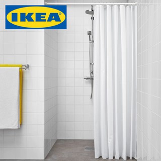 สินค้า IKEA อิเกีย ม่านห้องน้ำ ชุดผ้าม่านห้องน้ำ ผ้าม่านห้องน้ำ  ม่าน ม่านติดผนัง ห่วง ตะขอม่าน ตะขอ ม่านห้องน้ำอิเกีย ม่านห้อง